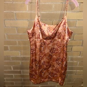 Wild Fable Floral Satin Dress in Orange and Purple